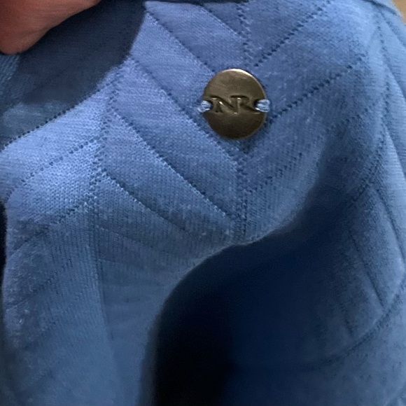 Northern Reflections Blue Quilted Pullover Sweatshirt M - Picture 5 of 7